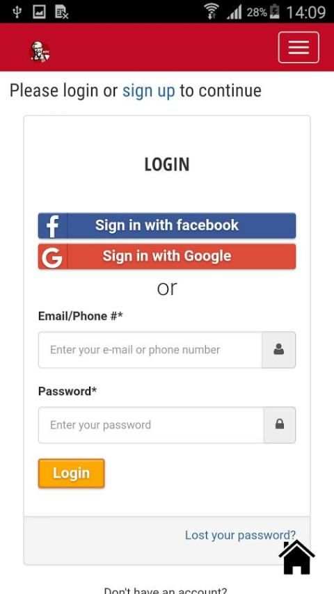 KFC Kenya App screenshot 1