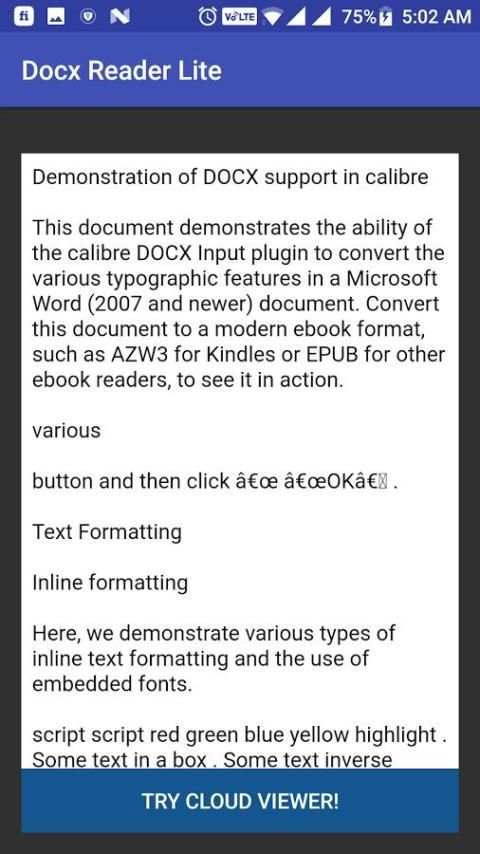 Docx Reader screenshot 3