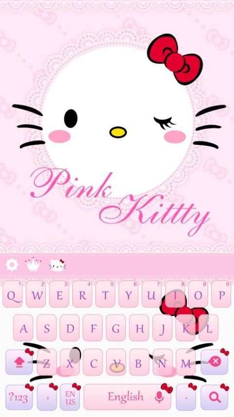Pink kitty keyboard screenshot 1