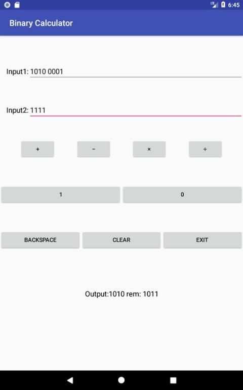 Binary Calculator 1 تصوير الشاشة