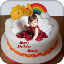 Name Photo on Birthday Cake आइकन