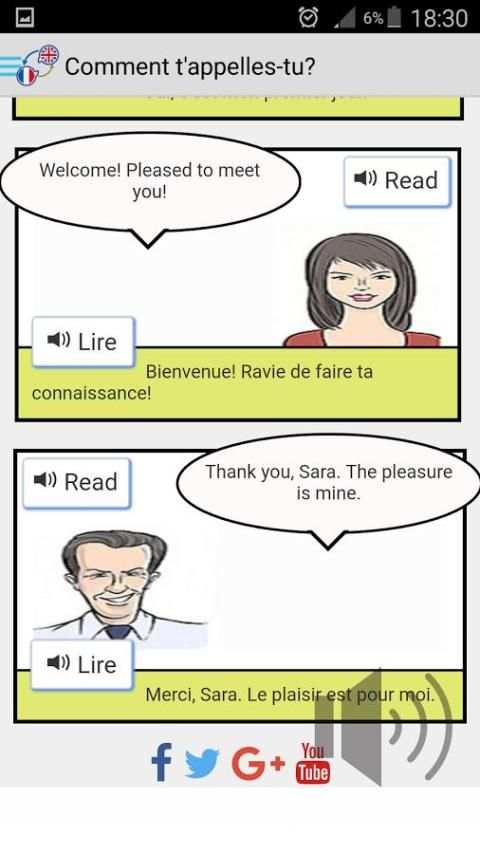 Dialogue français anglais screenshot 1