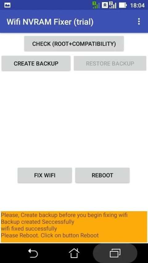 WIFI NVRAM FIXER [ROOT] screenshot 3