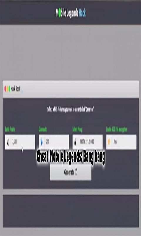 Cheat For Mobile Legends: Bang bang screenshot 1