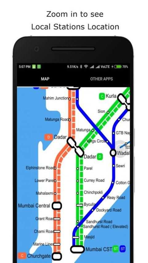 Mumbai Local Train Map 3 تصوير الشاشة