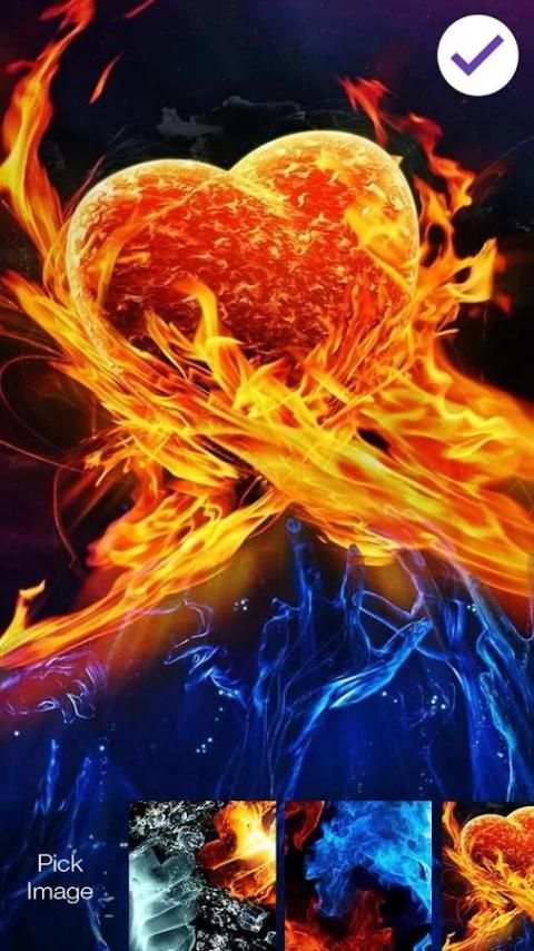 Fire and Ice PIN Screen Lock 3 تصوير الشاشة