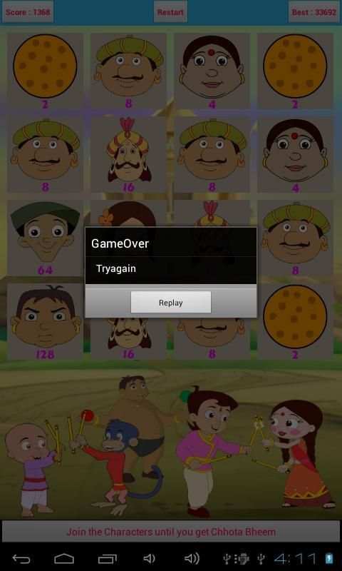 Chhota Bheem 2048 Game screenshot 1