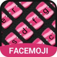 Pink Black Emoji Keyboard Theme for Girls on 9Apps