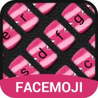 Pink Black Emoji Keyboard Theme for Girls on 9Apps