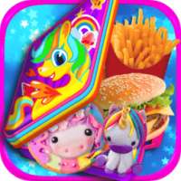 Unicorn School Lunch Maker - Kids Rainbow Games logo