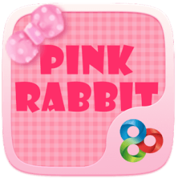 Pink Rabbit Go Launcher Theme أيقونة