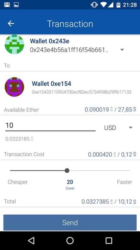 Universe - Ethereum Wallet скриншот 4