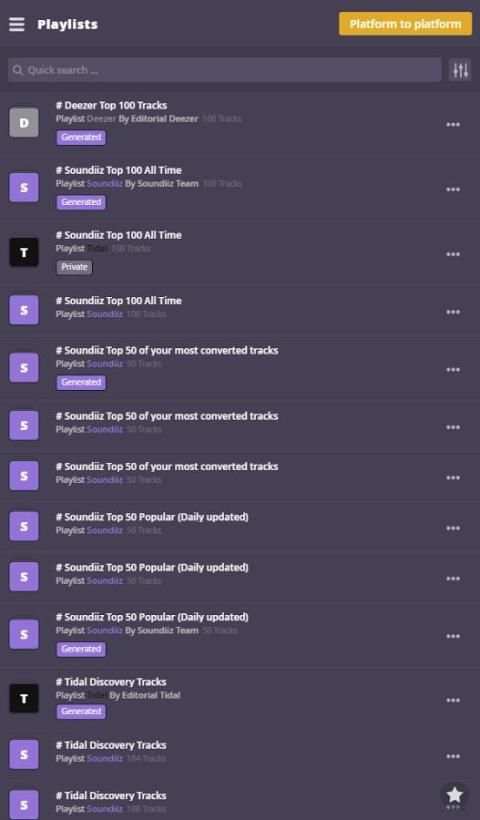 Soundiiz: transfer your playlists скриншот 8