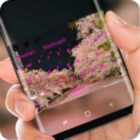 Night Sakura Keyboard Pink Flower on 9Apps