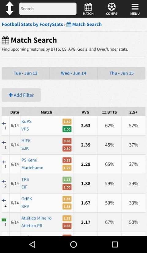 FootyStats - Football Stats for Betting screenshot 1
