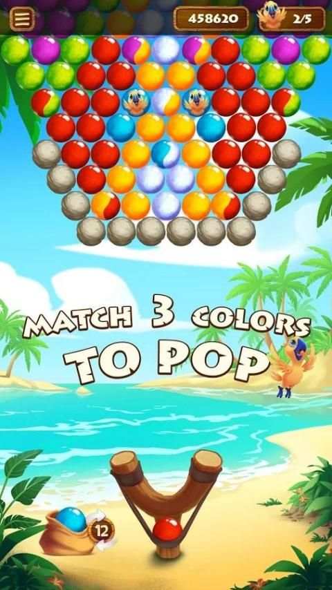 Bubble Beach Bird Rescue 3 تصوير الشاشة