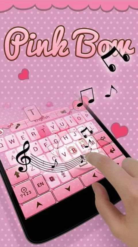 Pink Bow GO Keyboard Theme screenshot 5