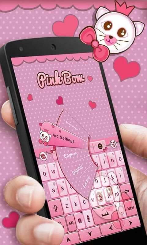 Pink Bow GO Keyboard Theme screenshot 4