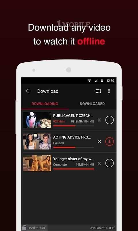 XHubs (BeeDownloader) это лучший порно App на Android. скриншот 1