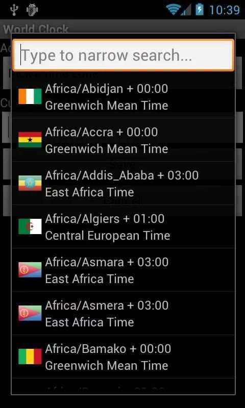 World Clock screenshot 2