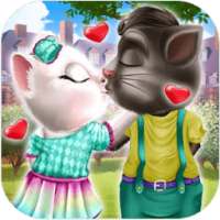 Talking Cat Kiss Game