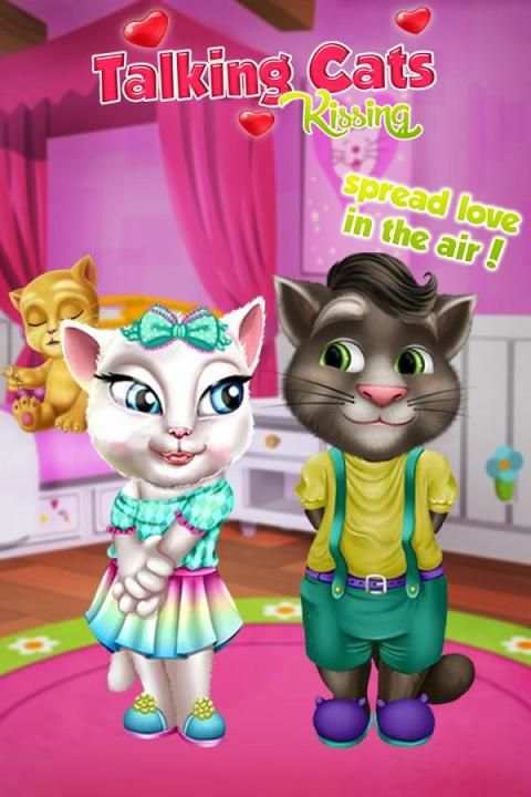 Talking Cat Kiss Game 3 تصوير الشاشة