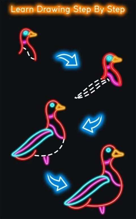 How to Draw Glow Bird स्क्रीनशॉट 8