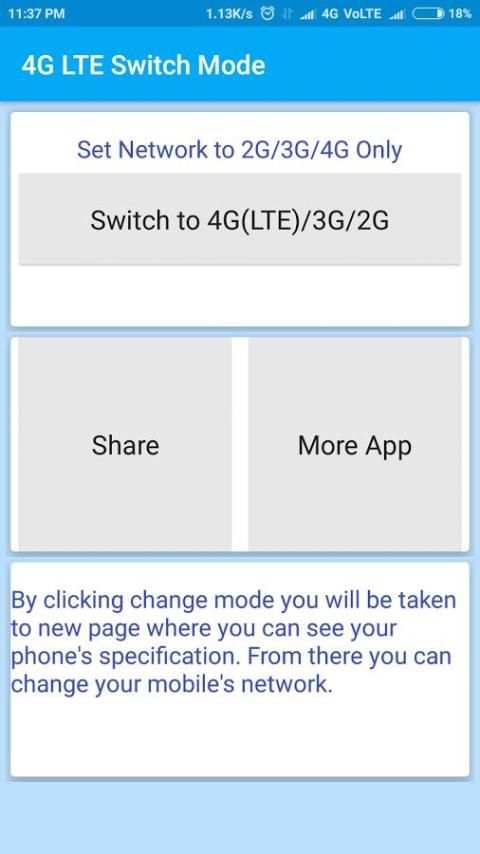 4G LTE Switch Mode screenshot 2