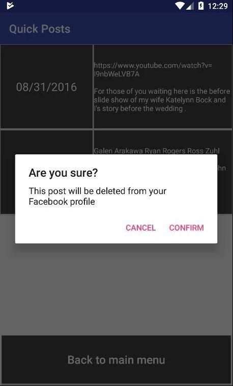 Quick Posts for Facebook скриншот 1