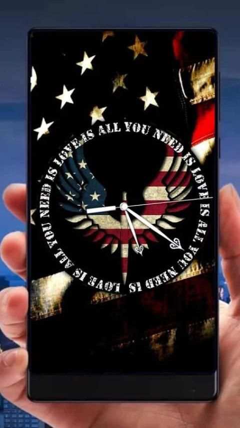 US Analog Clock Live Wallpaper 3 تصوير الشاشة