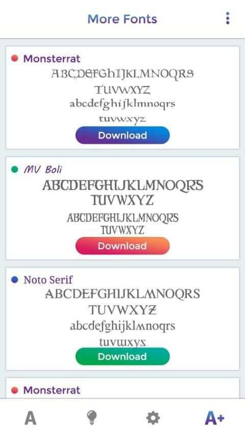 Serif Fonts Style 2 تصوير الشاشة