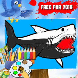 Shark Coloring Book New 2018 иконка
