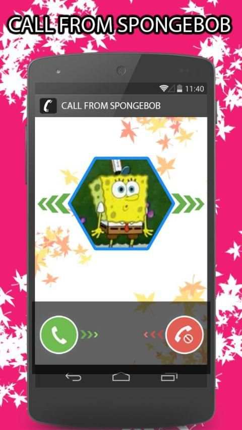 Call from Spong Bob Square pants Prank screenshot 4