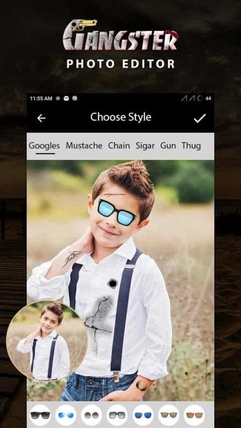 Gangster Photo Editor स्क्रीनशॉट 1