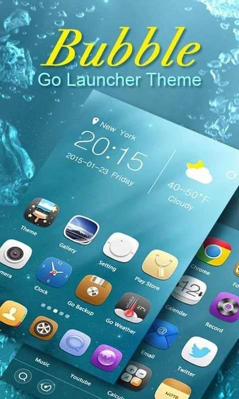 Bubble GO Launcher Theme 6 تصوير الشاشة