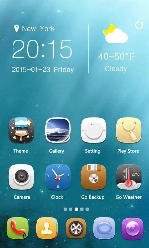 Bubble GO Launcher Theme скриншот 5