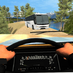 Offroad Tourist Bus Driving Mountain Bus simulator आइकन
