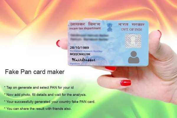 Fake Pan Card Maker : Fake ID Card Generator screenshot 1