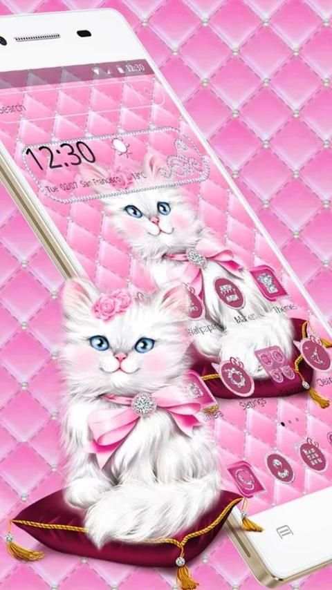 cute kitten theme 6 تصوير الشاشة