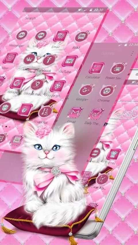 cute kitten theme 4 تصوير الشاشة