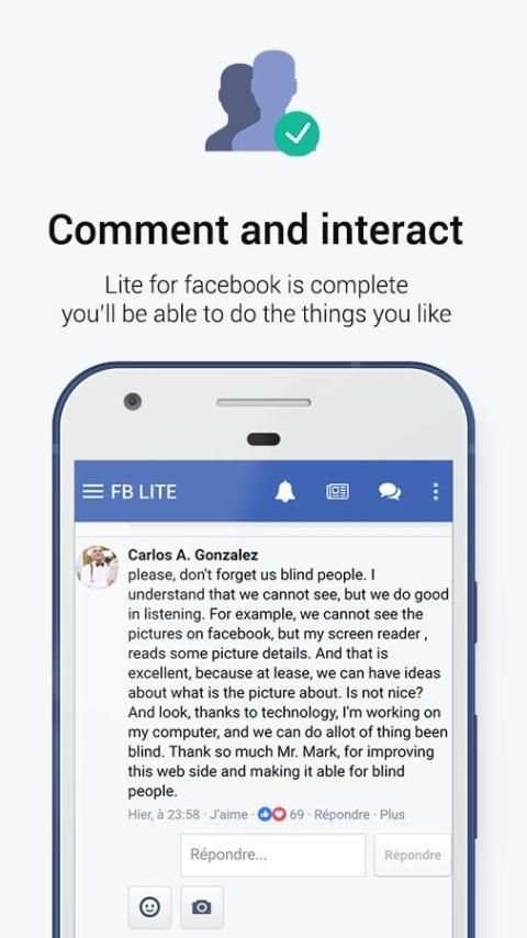 Lite for Facebook & Messenger screenshot 1