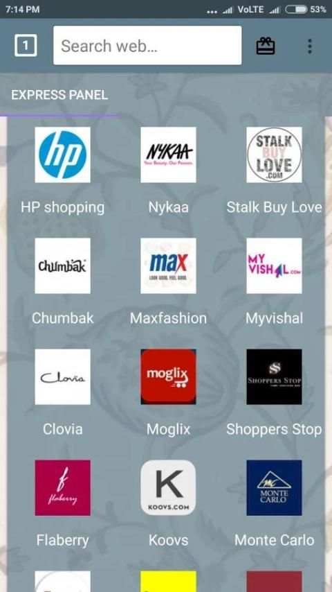 All in one shopping app browser screenshot 2