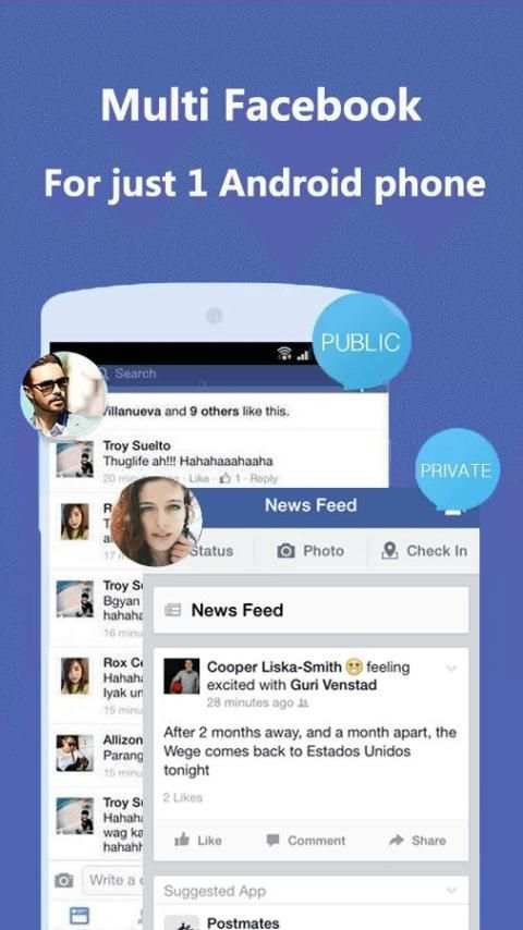 Multi accounts for Facebook screenshot 3