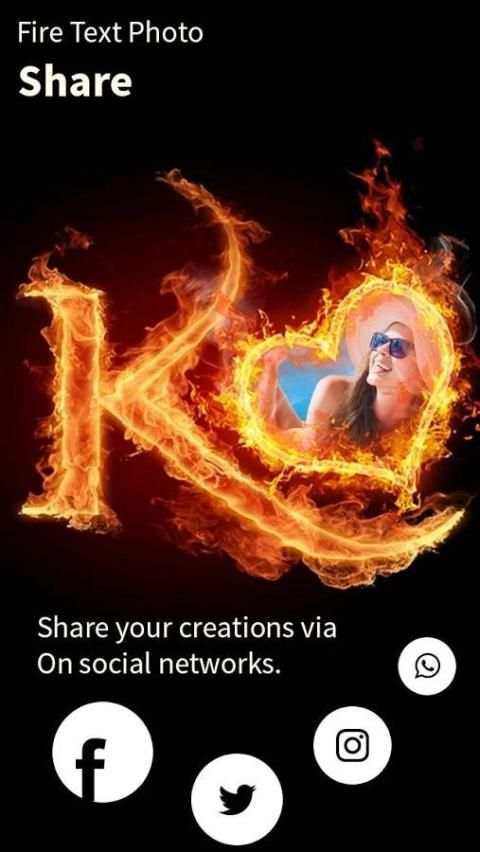 Fire Lighting Text Photo Editor screenshot 2