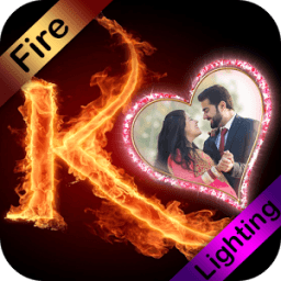 ikon Fire Lighting Text Photo Editor