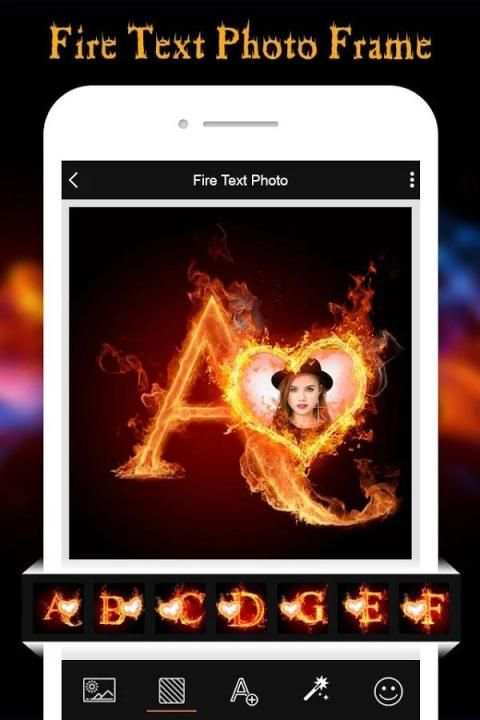 Fire Text Photo Editor 1 تصوير الشاشة