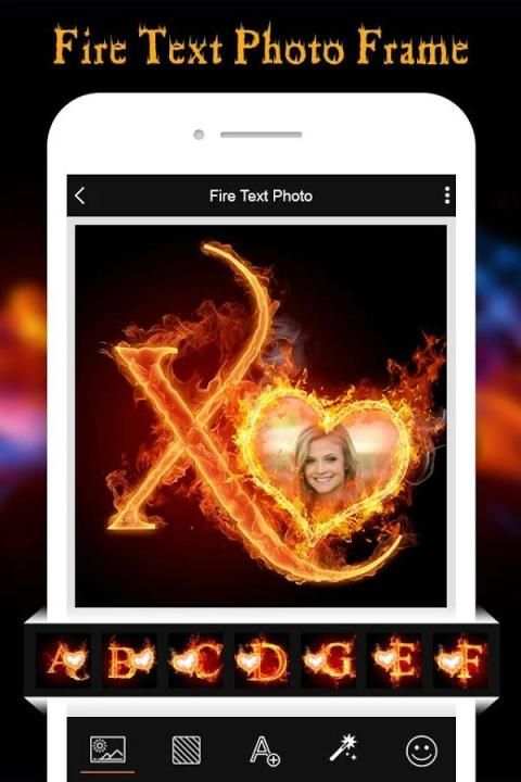 Fire Text Photo Editor 2 تصوير الشاشة