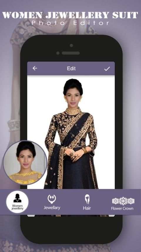 Women Jewellery Suit Photo Editor скриншот 4