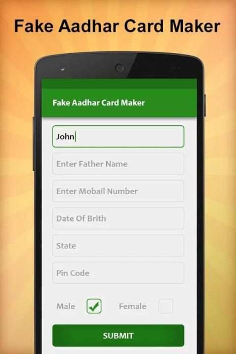 Fake Aadhar Card Maker скриншот 2