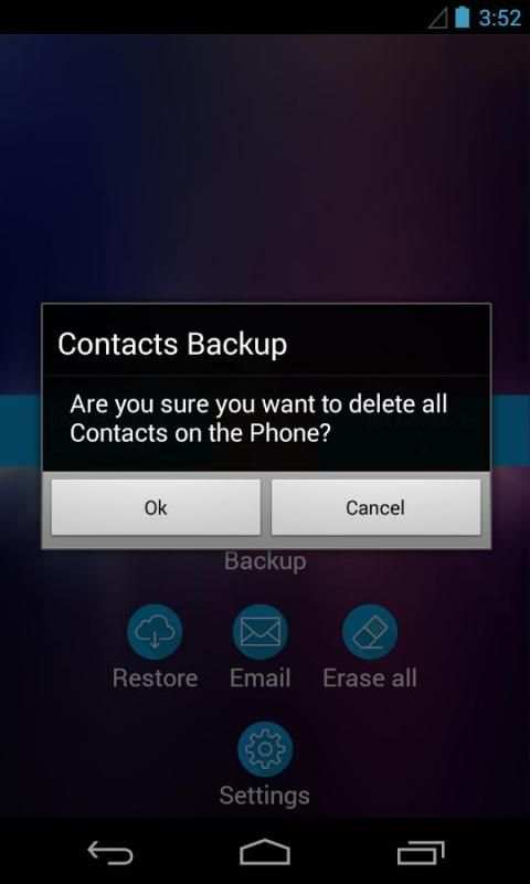 Contacts Backup screenshot 2
